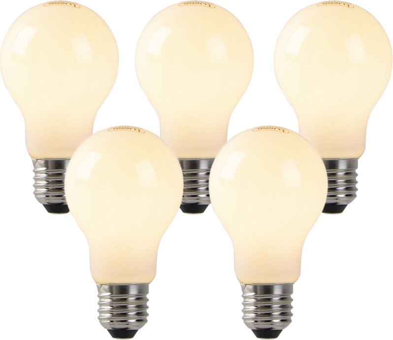 Luedd - Set mit 5 dimmbaren E27 LED-Lampen Opalglas 4W 320 lm 2200K