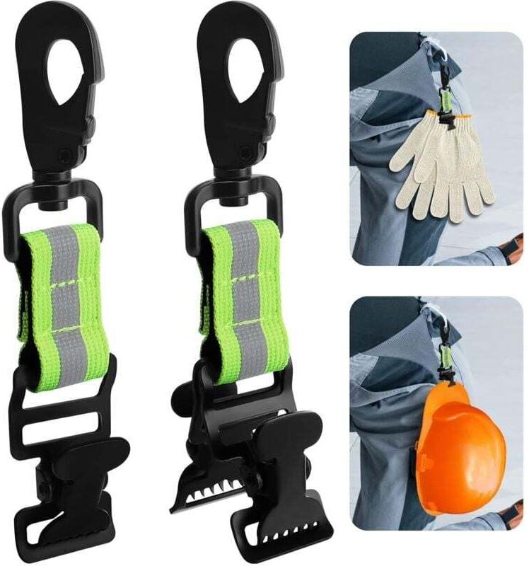 Porta guanti da lavoro per pompieri, 2 pezzi, porta guanti da cintura tattico, morsetto a doppia clip per guanti da lavo...
