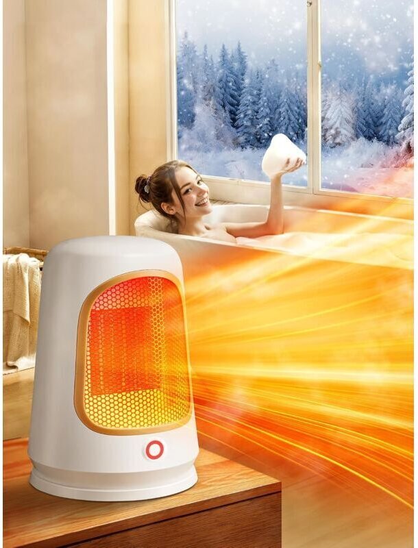 Zusatzheizung, elektrischer Heizlüfter mit 2 Betriebsmodi, ultraleiser Heizlüfter, kompakte Mini-Heizung, Badezimmer-Hei...