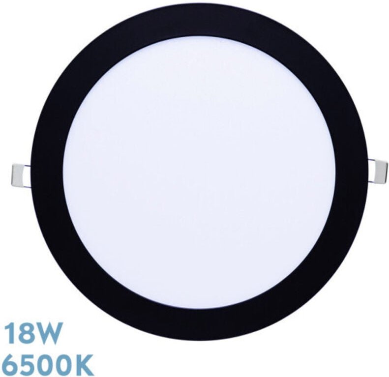 Fabrilamp - Downlight Tanzanita 18w 6500k Schwarz 1620lm 2x21,8x21,8 Cm Schnitt 20,5d