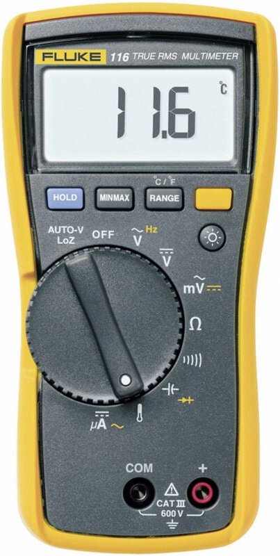 Fluke - 116 Hand-Multimeter digital cat iii 600 v Anzeige (Counts): 6000
