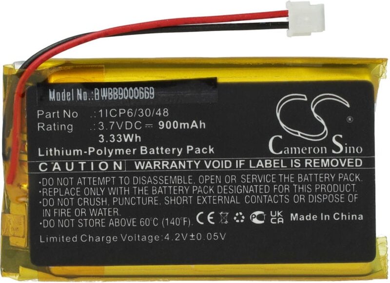 Vhbw - Akku kompatibel mit Babymoov Premium Care A014203 Babyphone Babytalker (900mAh, 3,7V, Li-Polymer)