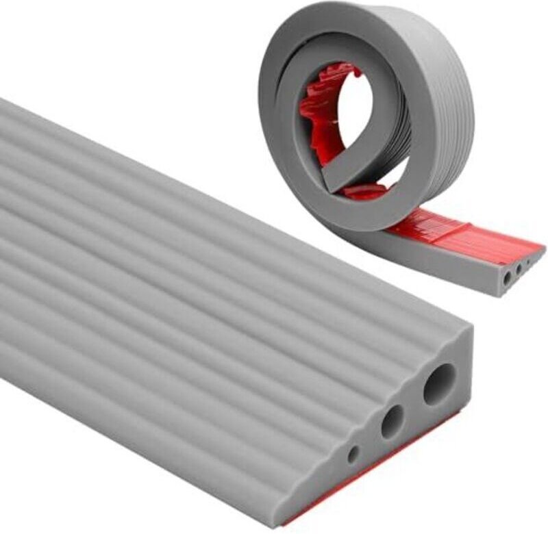 Schwellenrampe, 100 x 7 x 2,5 cm, PVC-Rollstuhlrampe, rutschfeste Oberfläche, Gummirampe, Zugangsrampe für Rollstühle, K...