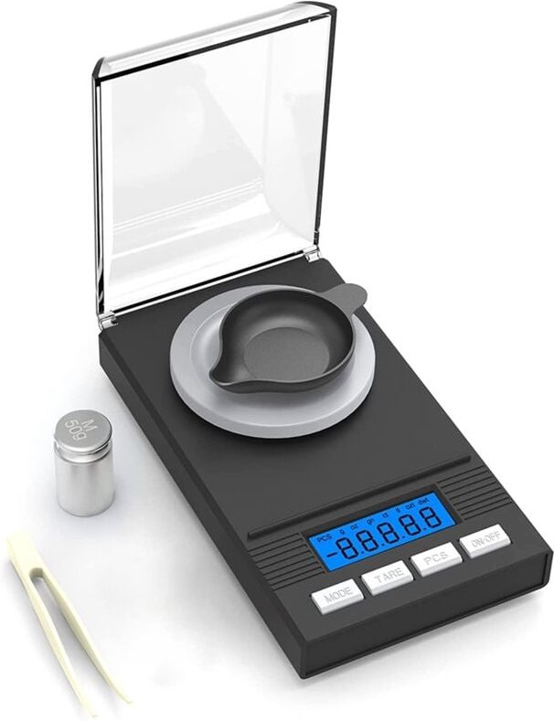 Tlily - 50G/0.001G Milligramm Waage,Milligramm PräZision Waage,MG, Waage,Labor Waage mit lcd Display,Buchstaben