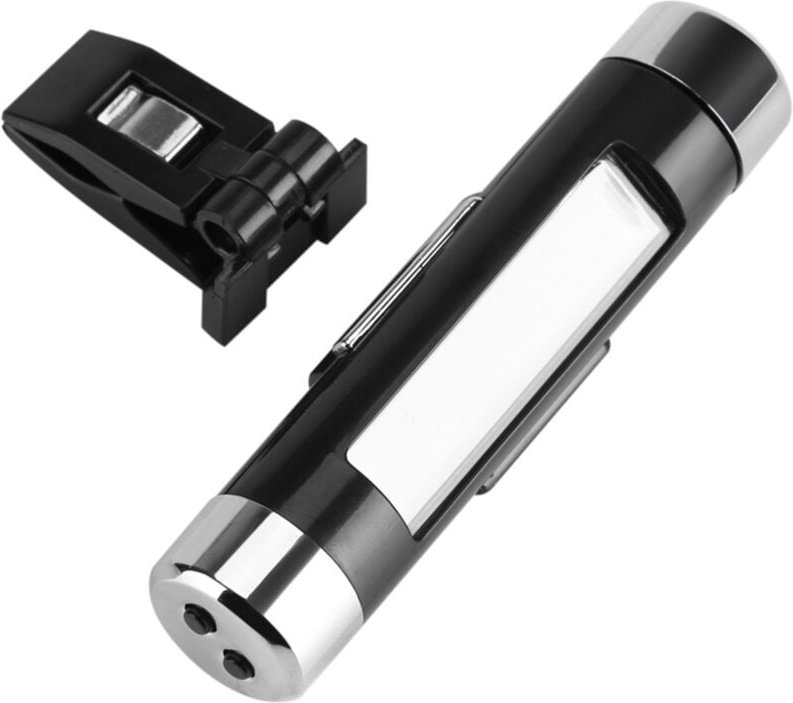 Auto-Uhr-Thermometer, LCD-Thermometer aus Edelstahl, digitale Kfz-Uhr mit Hintergrundbeleuchtung, zum Anclipsen für Auto...