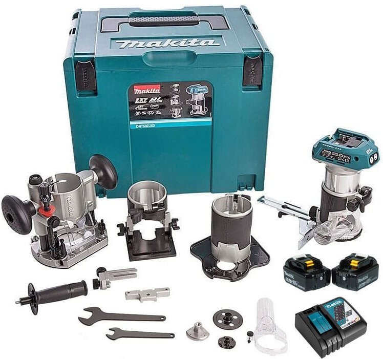 18V Li-Ion BL Freischneider (2x5,0 ah) mit Zubehör in MAKPAC - MAKITA DRT50RTJX3