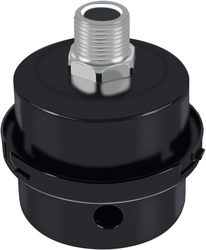 Aougo - Luftkompressor-Schalldämpfer, Metallschalldämpfer des Schalldämpfers, Saugfilter-Schalldämpfer, Luftkompressor-F...