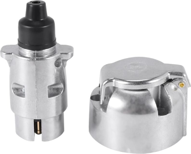 Tlily - Anhängerzubehör - 7-poliger Stecker, 12 v, Wohnmobil-Steckdosen, Anhängerkupplung, 7-polige Metallstecker