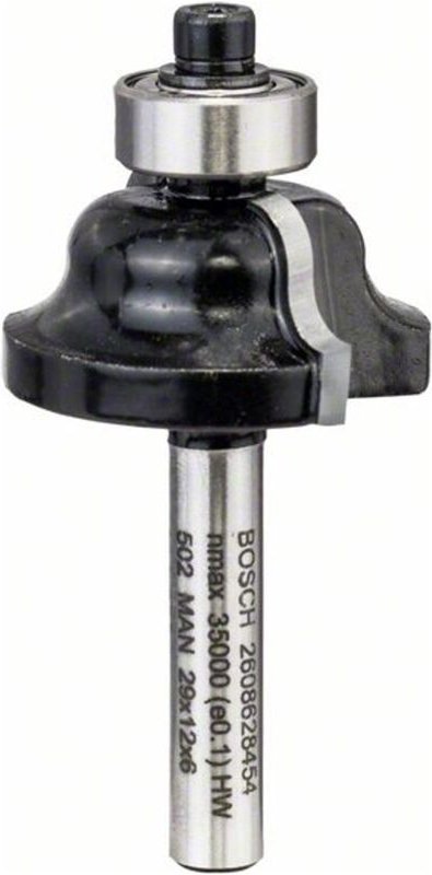 PROFILfräser, 6 mm, R1 4 mm, D1 28,6 mm, b 8 mm, l 12,4 mm, g 54 mm - Bosch