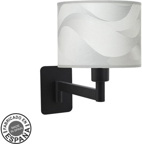 Wandleuchte modisch 1xe14 schwarz/graue Welle 26x17x28 cm