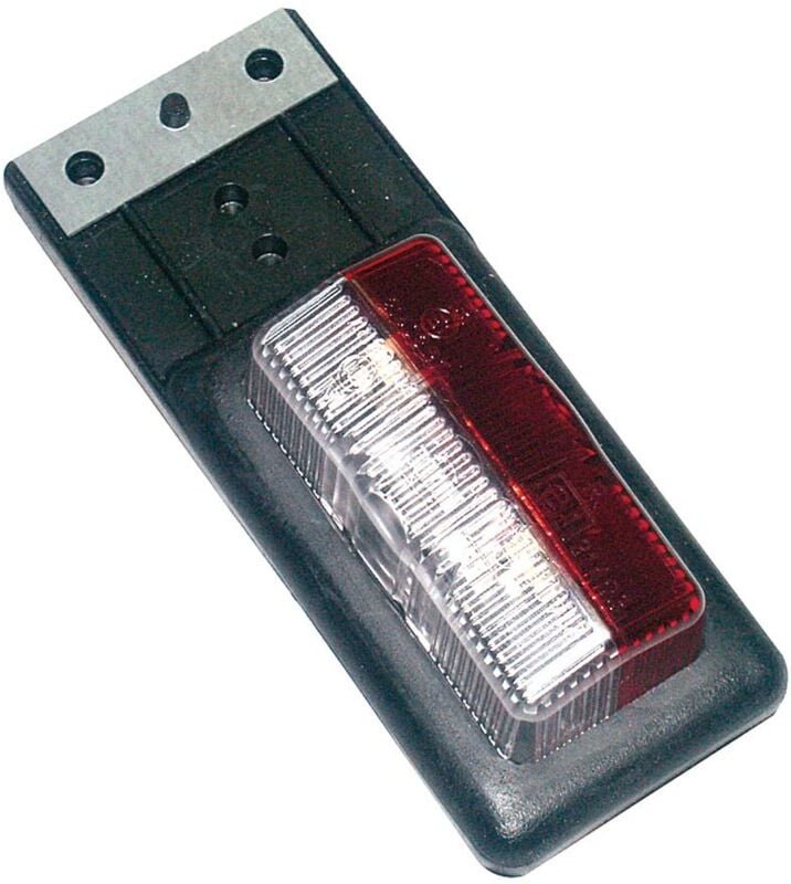 Weißes und rotes Signalleuchten auf Lasche