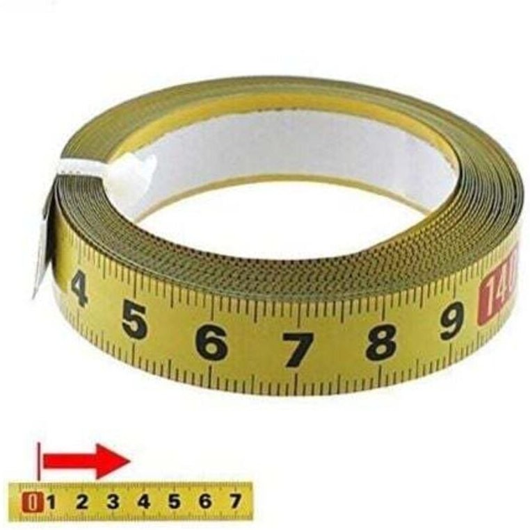 YMYNY Metrisches Maßband, 1–5 Meter, selbstklebend – mit Klebeband für Tischler und den Heimgebrauch – Nähmaschinenaufkl...