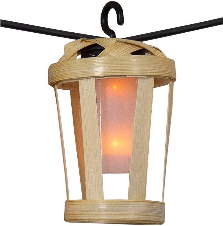 Hiama Lichterkette für drinnen und draußen. 10 Warmlicht-LED-Lampen mit Solarladung und wiederaufladbarem Akku. Hergeste...