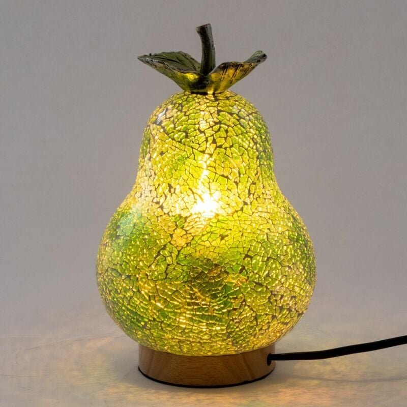 Tischlampe im Birnen-Mosaik-Stil