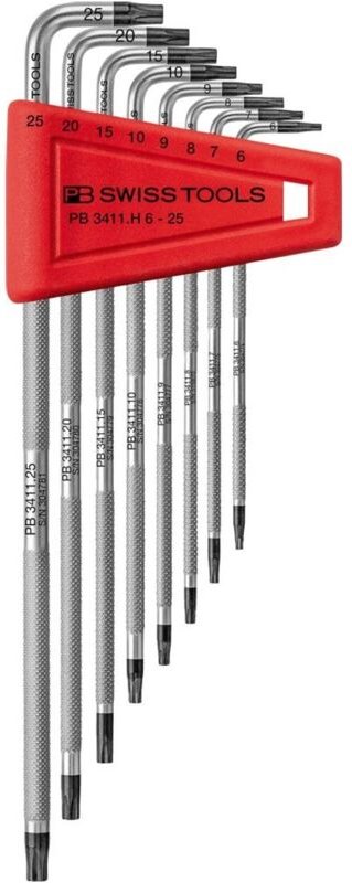 Winkelschraubendreher- Satz im Kunststoffhalter 9-teilig T6-T25 SAFETY PB Swiss Tools