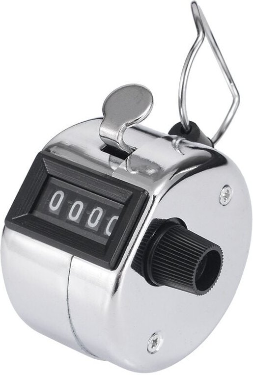 Shining House - Counter Clicker Handzähler Handzähler mit 4-stelliger Metallanzeige, mechanischer Clicker für Personenzä...