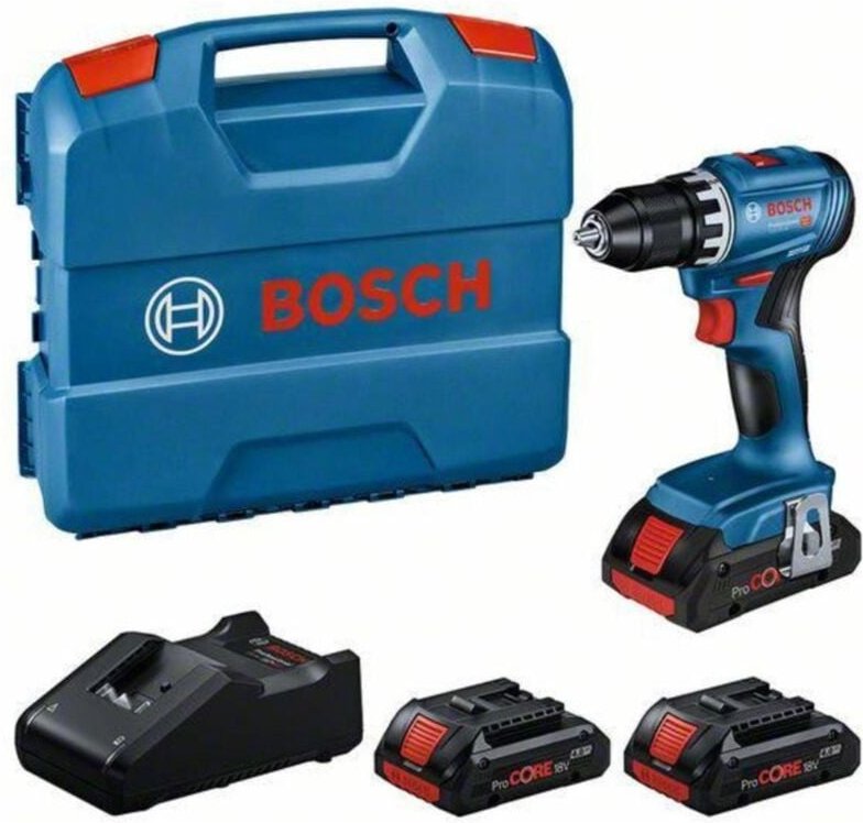 Akku-Bohrschrauber gsr 18V-45, 3 x ProCORE18V 4.0Ah und Lader im L-Case - Bosch