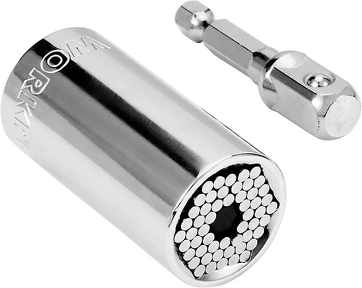 Universal 3/8" 7-19mm Stecknuss aus poliertem Chrom-Vanadium-Stahl mit Adapter