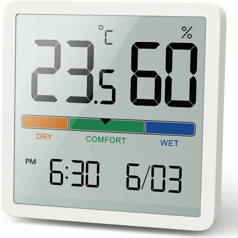 Jalleria - Tragbares digitales Thermometer/Hygrometer mit hoher Genauigkeit, Temperatur- und Hygrometer zur Raumtemperat...