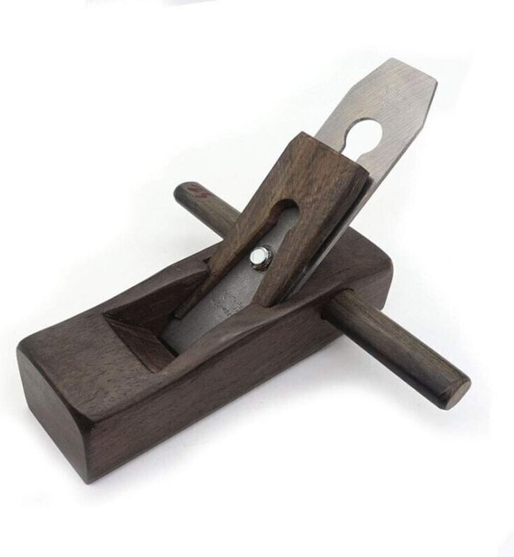 Handhobel, Mini-Holzhobel, Handhobel mit flacher Unterseite, Hobel aus Ebenholz, Zimmermannshobel mit Griff zum Hobeln v...