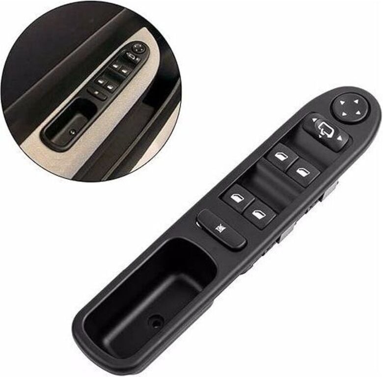 Levé Vitre Avant Gauche Drive côté Vitre Électrique Interrupteur Principal, Interrupteur de Lève-Vitre Compatible pour P...