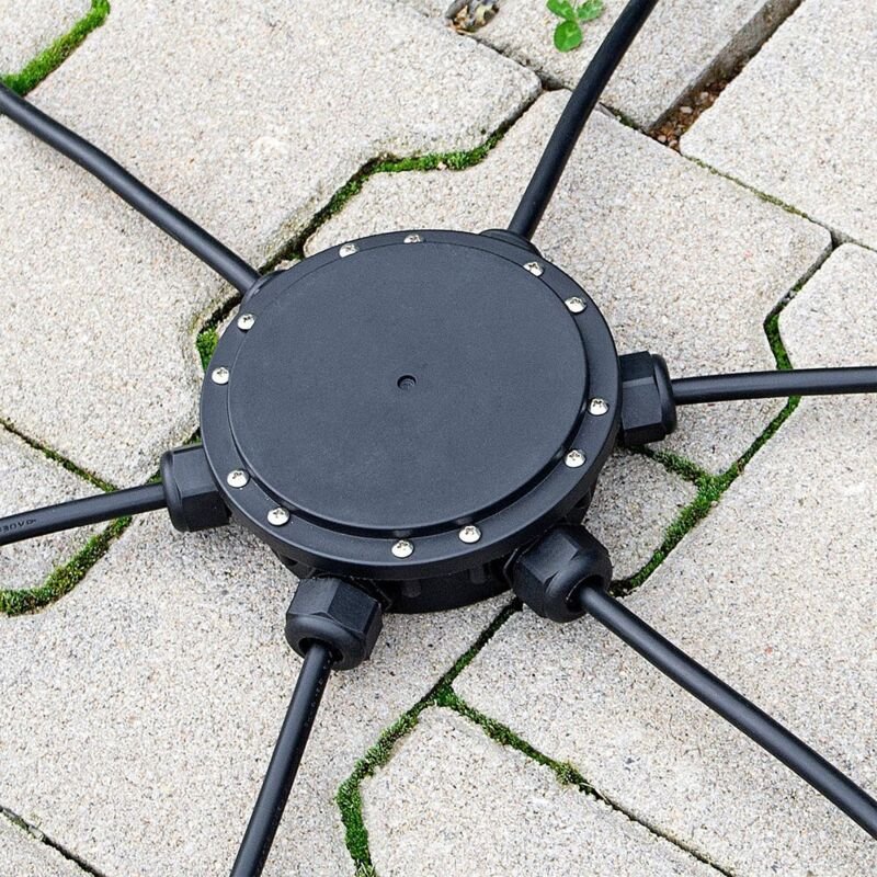 Eglo - Außenverkabelungsbox connector box 4 Eingänge schwarz Verteiler & Sicherungen