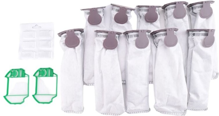 Für Kobold VK7 FP7, 10 Staubbeutel, 2 Filter, 1 Räucherblatt