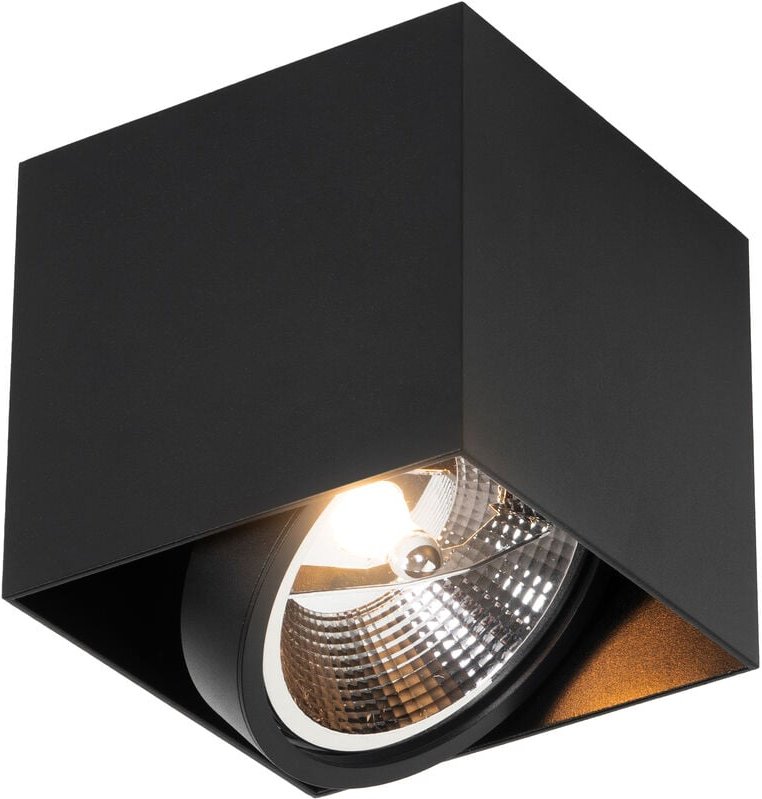 Design-Spot schwarzes Quadrat AR111 - Box