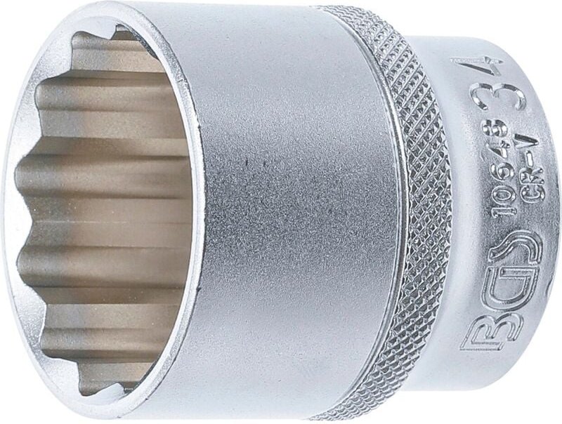 King Tony - Steckschlüssel-Einsatz Zwölfkant Antrieb Innenvierkant 12,5 mm (1/2') sw 34 mm