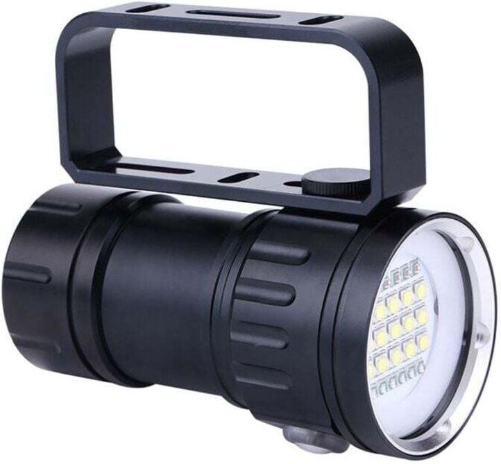 Aiperq - Linterna de buceo IPX8 18000lm 500M Lámpara impermeable para campamento al aire libre