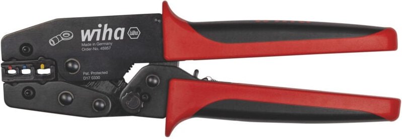 Wiha - Crimpzange für isolierte Kabelschuhe und Kontakte, 0,5 - 6mm², automatische Anpassung der Presskraft, Presszange ...