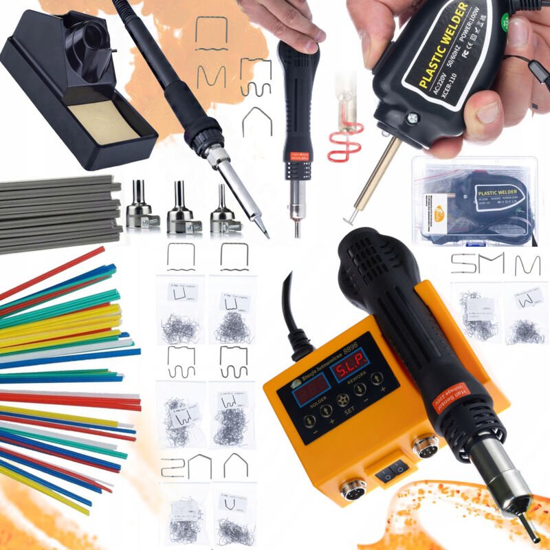 Rosfix Set Lötstation Orange Husky OH660 + Kunststoffschweißgerät RSC100W – 2in1 Heißluft & Kolben 660W, LED, 500 °C 120...