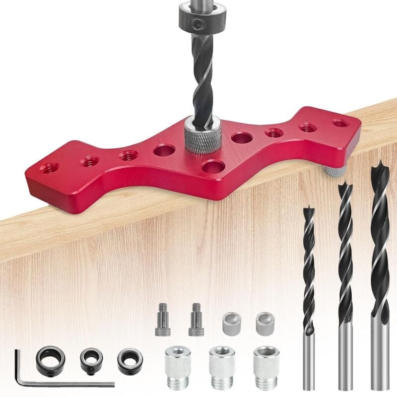 Bohrlehre, verstellbare Bohrlehre, 6/8/10 mm Lochsucher für Holzbearbeitung, Bohrlehre, Lochsucher für Holzbearbeitung, ...