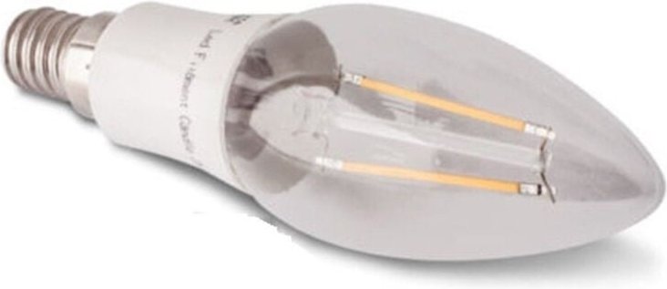 Trade Shop Traesio - Trade Shop - LED-Kerzenlampe, kleine Fassung, E14, 4 Watt, Filament, Glühlampeneffekt -
