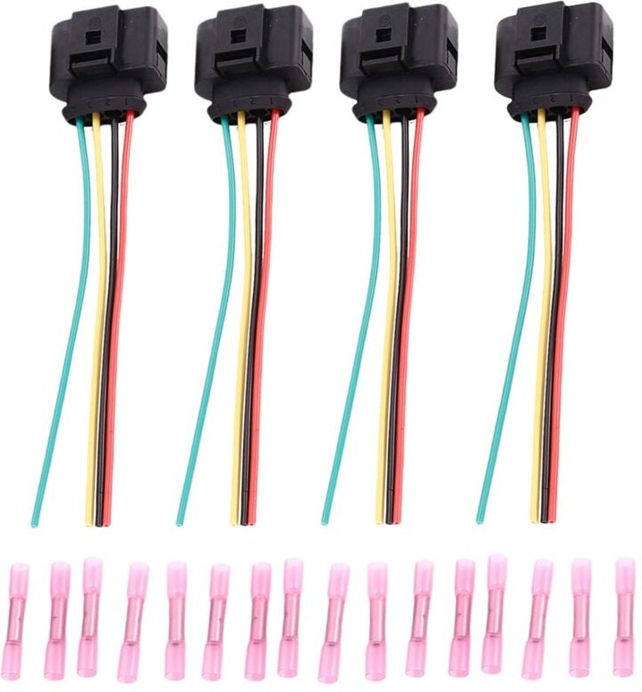 4er-Pack Zündspulenanschlussstecker-Kabelbaum für A4 1.8T, 2.0T, 2.5L, 3.2L, 4.2L