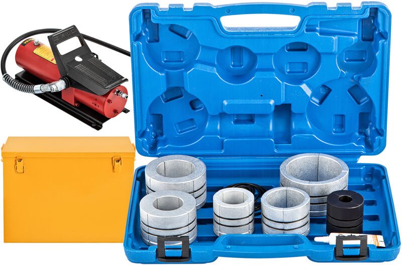 Mophorn - Hydraulischer Auspuffrohr-Aufweiter von, Größe 1-5/8' bis 4-1/4'. 10 t Pedalpumpe, 4 Matrizen. 2 Aufbewahrungs...