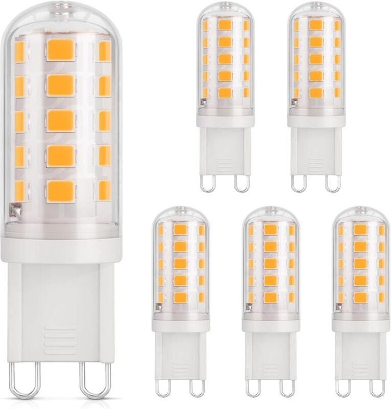 Jalleria - G9 3 w LED-Lampe, entspricht 40 w Halogen, Warmweiß 2700 k, 410 lm, cri 85, nicht dimmbar, 230 v, energiespar...
