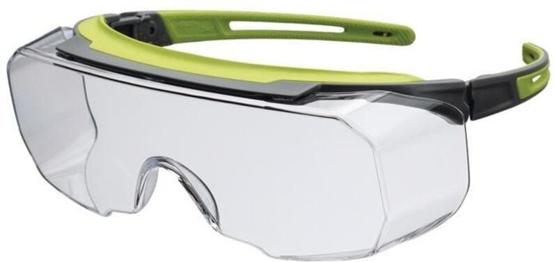 Berbrille Avatar Plus EN166, EN170, ukca Rahmen grau/grün, Scheibe klar Polycarbonat / tpe