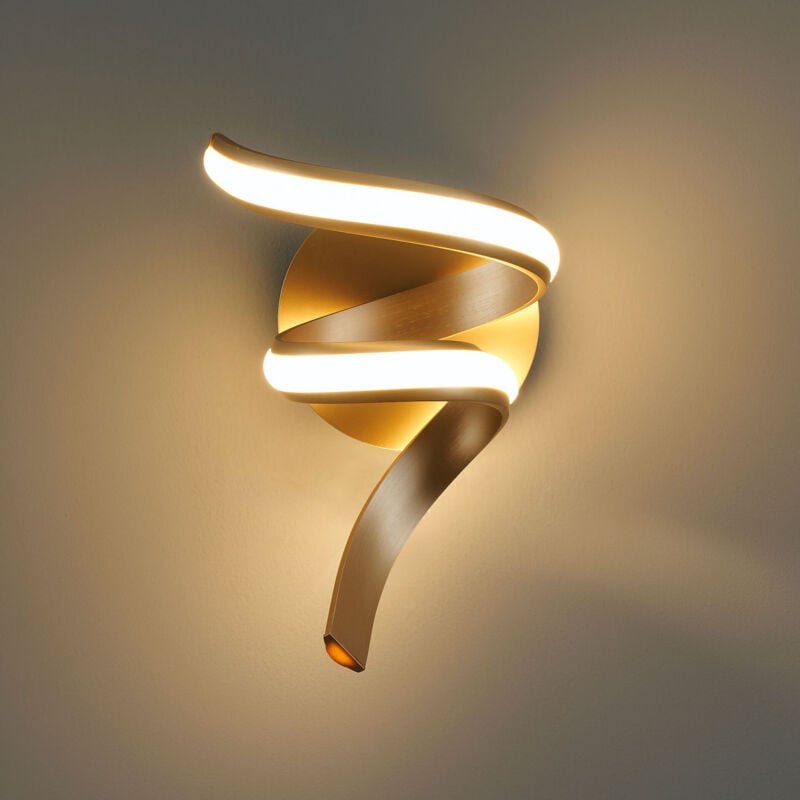 LED-Wandleuchte Goldenes Band Spirale - Kauai