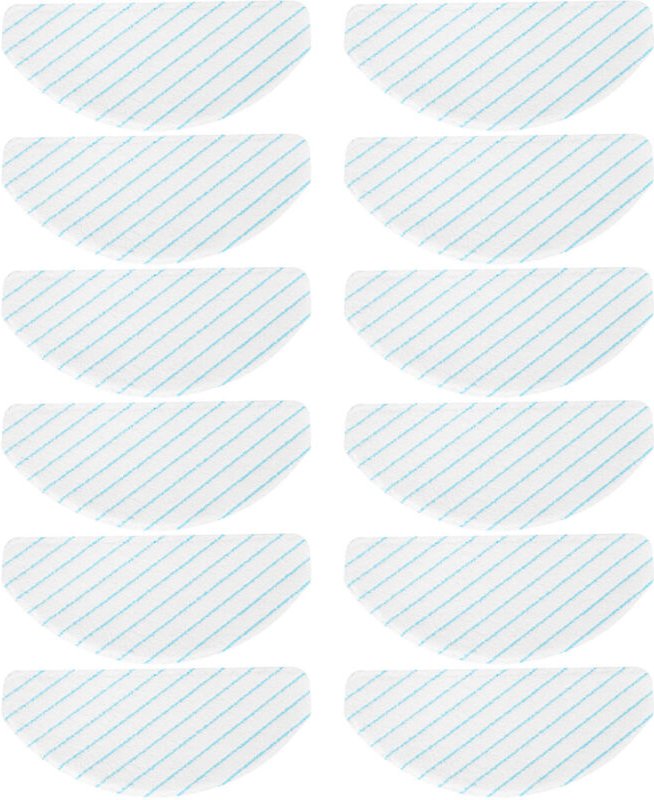 12er-Pack Mikrofaser-Wischpads für ozmo T8 Staubsauger, Wischtücher, Lumpen, Ersatzteile