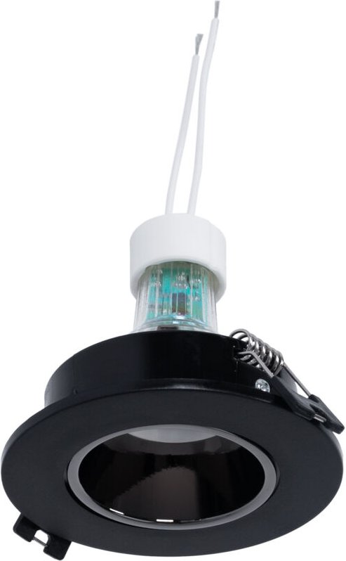 Einbaustrahler Set Ø90mm (grau/schwarz) + GU10 5,4W + Fassung