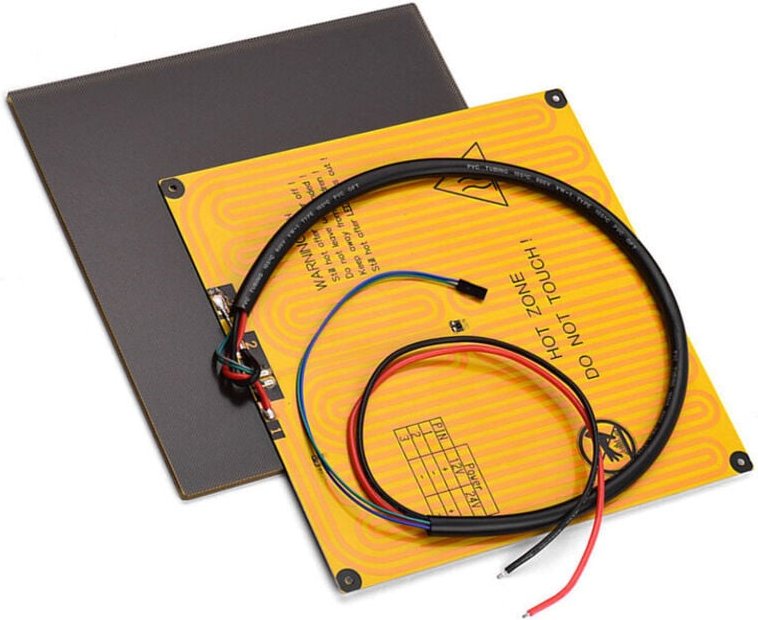 220 x 220 mm Ultrabase-Plattform Glasplatte Baufläche + 12 V Aluminium-Heizbett mit Drahtseil für Anet A8 A6 für Anycubi...