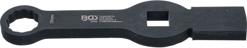 BGS Schlag-Ringschlüssel Zwölfkant mit 2 Schlagflächen SW 26 mm - 35336
