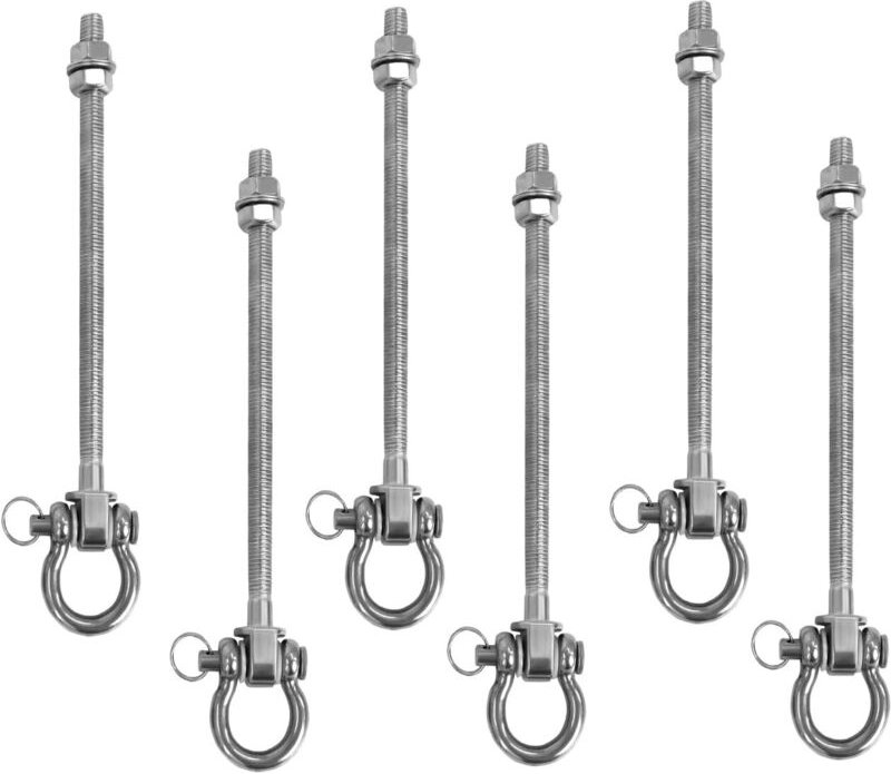 Schwere Schaukelhaken für Holzbalken, 6 Stück Aufhängehaken aus Edelstahl, 1800 lbs Aufhänger für Sessellifte, Spielplat...