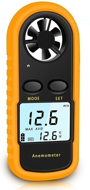 Ymyny - Tragbares Anemometer, hochpräzises digitales Anemometer (± 5 %) mit LCD-Hintergrundbeleuchtung, tragbares Anemom...