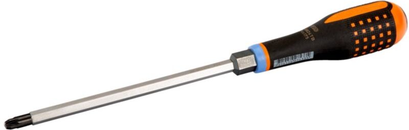 Bahco - ERGO-Schraubendreher mit durchgehender Klinge und schlagfestem Griff für Pozidriv-Schrauben PZ2 x 125 mm