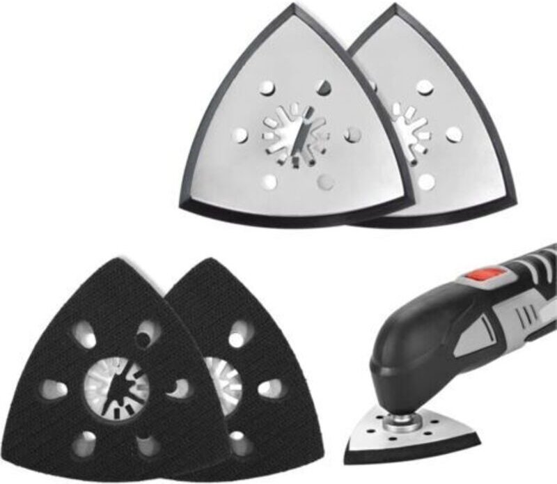 4 Stück Schleifpad für Dreieckschleifer, Schleifteller Parkside, Dreieckschleifplatte, Multifunktionswerkzeug Zubehör Pa...