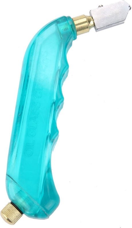 Professioneller Glasschneider-Griff aus Kunststoff Professionelle Ölversorgung für Glasflaschen-Spiegelfenster(Blue) - E...