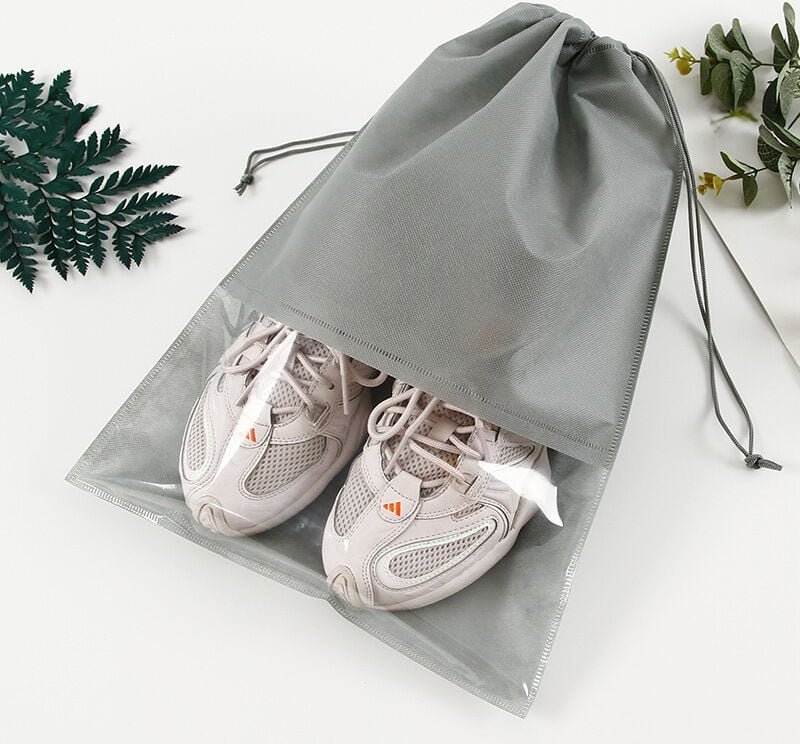 10er-Pack Reise-Schuhbeutel, große, wasserdichte und staubdichte Schuhaufbewahrungstasche mit transparentem Fenster für ...