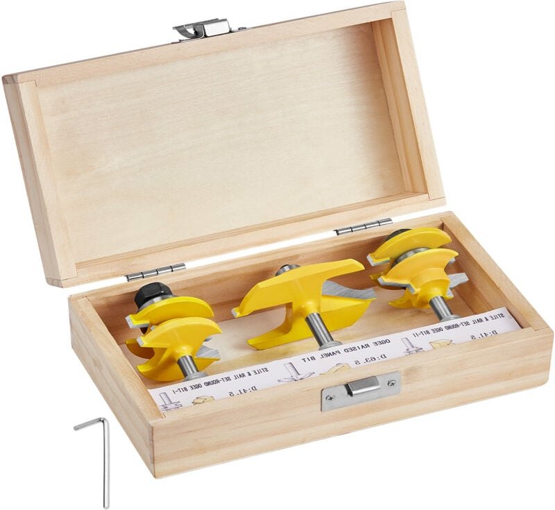 Thumbnail - Mophorn Aufsteckfräser-Set, 3-teilig, Hartmetall-Set für die Holzbearbeitung,YG8-Hartmetallklingen